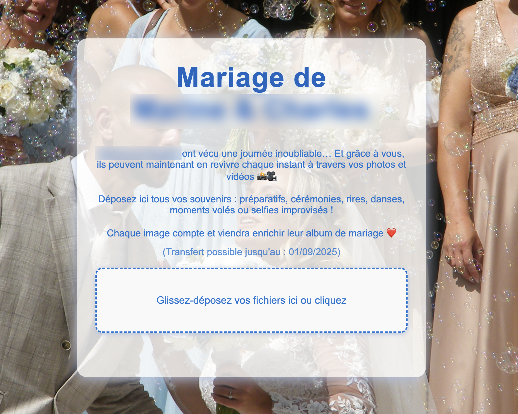Dépôt photos & vidéos invités